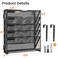 Kinkota Hanging Wall File Organizer 6Tier Wall Mount Mail Organizer Desk Paper Organizer Sleek Black Metal File Folder Holder for Office Cubicle Bedroom AllinOne Document Storage Shelf