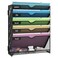 Kinkota Hanging Wall File Organizer 6Tier Wall Mount Mail Organizer Desk Paper Organizer Sleek Black Metal File Folder Holder for Office Cubicle Bedroom AllinOne Document Storage Shelf