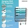 JMHUD 5 Tier Wall File Organizer Hanging File Organizer with 5 Hooks Mail Holder Wall Mounted for Papers Folders Magazines Bills OfficeSchool Organization Black
