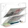 Aphbrada Hanging Wall File Organizer with 4 Pocket Tier Acrylic Vertical Mail File Folder Holder Wall Mount Mail Magazine Rack with Bottom Tray for Office Home Countertop Clear
