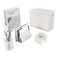 BLU MONACO White Desk Organizer Set 5 Piece Metal Office Desk Organizer with Hanging File Holder Magazine Organizer Pen Cup Sticky Note Holder Mail Sorter Desk Organizers and Accessories