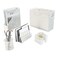 BLU MONACO White Desk Organizer Set 5 Piece Metal Office Desk Organizer with Hanging File Holder Magazine Organizer Pen Cup Sticky Note Holder Mail Sorter Desk Organizers and Accessories