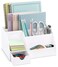 My Space Organizers White Desktop Organizer 9 Compartment Office Desk Accessories Organizer Pen Holder