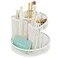Annova Mesh Desk Organizer Rotate with 6 Compartments Round Spinning Tidy CandyPen Holder Desk Accessories Office Art Supply Storage Classroom Home White