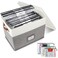 HLWGOG Board Game Organizer with 12pcs Zipper Bags and Writable Stickers Storage with Lid for Office Supplies Puzzles Video Game Craft Products