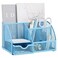 Annova Desk Organizer Wire Mesh 3 Tier Sliding Drawers Paper SorterMultifunctionalPremium Solid Construction for Letters Documents Mail Files Paper Kids Art Supplies Blue