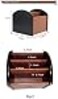 YCL YUCHUNLIN Rotating remote control holder pen holder for deskWooden remote storage OrganizerTV remote control caddyYCL872R Pen container