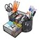 YAHENLI Desk Organizer with 9 Compartments Mesh Office Organization for Scissors Postit Sticky notes Pen Holder Metal Office Desk Organizers and Accessories