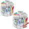 Absonic 500 PCS Acrylic Pencil Holder 360 Rotating Clear Marker Organizer Pen Crayon Marker Caddy Organizer for Desk Desktop Storage and Organizer for Office School Art Supplies 2 Pack