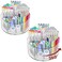 Absonic 500 PCS Acrylic Pencil Holder 360 Rotating Clear Marker Organizer Pen Crayon Marker Caddy Organizer for Desk Desktop Storage and Organizer for Office School Art Supplies 2 Pack
