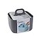 BLUE GINKGO Small Stackable Organizer Caddy KoreanMade Portable Tote for Bathroom Office Crafts or School Supplies Square Gray