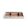 Raico Desk Tray Organiser Drawer with Compartments Cork Aluminium Catchall Valet Pen Tray for Cockpit Setup Desktop Storage Stationery Organizer Light