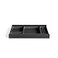 Raico Desk Shelf Tray Drawer Organizer with Compartments for Monitor Stand System Metal Cork Accessory Tray for Cockpit Setup Black