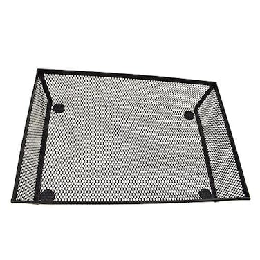 HAHIYO Stackable Mesh Tray Cup 9 x 6 x 2 inches Sturdy Container for Desk Drawer Organizer Collection for Home Office School kitchen Soft Foam Feet No Sharp Edges 1 Pack Black