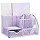 Annova Mesh Desk Organizer Office with 7 Compartments DrawerDesk Tidy CandyPen HolderMultifunctional Organizer Light Purple