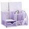 Annova Mesh Desk Organizer Office with 7 Compartments DrawerDesk Tidy CandyPen HolderMultifunctional Organizer Light Purple