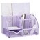 Annova Mesh Desk Organizer Office with 7 Compartments DrawerDesk Tidy CandyPen HolderMultifunctional Organizer Light Purple