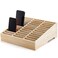 Lawei 36Grid Wooden Cell Phone Holder Mobile Phones and Calculator Management Storage Box Multifunctional Desktop Organizer Storage Box for Classroom Office Meeting Room Phone Rack Display