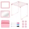Fippy Pink locker accessories kit locker decorations for girls cute locker set includes locker shelf magnetic locker mirror and whiteboard pen holder markers and magnets