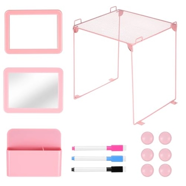 Fippy Pink locker accessories kit locker decorations for girls cute locker set includes locker shelf magnetic locker mirror and whiteboard pen holder markers and magnets