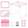 Fippy Pink locker accessories kit locker decorations for girls cute locker set includes locker shelf magnetic locker mirror and whiteboard pen holder markers and magnets