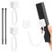 WALLFID 2Pack Magnetic Remote Control Holders with Spring Ropes Safely Secure TV Remotes Small Items WallMount with Adhesive AntiLoss Rapid Adsorption Extendable Spring White 2 Pack