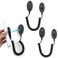 YENOVO Magnetic Remote Leash Control Holder with Security Cable Retractable Tidy Antilost Rope Organizer Easy Installation Stable Suitable for Projector TV Fan and Air Conditioner Remotes 2Pcs Black S