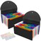 CASAON 2 Pack 13 Pockets A6 Mini Coupon Organizer Wallet Expandable Accordion File Organizer for Storage Receipt Cards Coupons Tickets Black