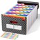ABC life 26 Pockets File Organizer Expanding File Folder A4 Letter Size Portable Monthly Paper Bill Tax Receipt Organizer Document Holder with Labels Checkered Pattern