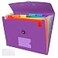 CASAON 7 Pocket Accordian File Folders Expanding File Folder A4 Letter Size Paper Portable Document OrganizerPurple