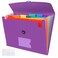 CASAON 7 Pocket Accordian File Folders Expanding File Folder A4 Letter Size Paper Portable Document OrganizerPurple