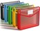 Umriox Plastic File Folders 5 Pack A4 Poly Envelope Expanding File Wallet Document Folder with Snap Button Closure Label Pocket 5 Colors