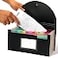 H4D Check Size 13 Pocket Expanding File Folder Accordion File Organizer Wallet Case for Coupon Receipt Storage 10 x 55 inches Black