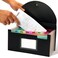 H4D Check Size 13 Pocket Expanding File Folder Accordion File Organizer Wallet Case for Coupon Receipt Storage 10 x 55 inches Black