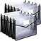 Epakh 10 Pieces Plastic File Folders Envelope Expanding File Wallet Organizer Documents Folder with Snap Closure and Pocket A4 Size Waterproof Transparent PouchBlackHorizontal