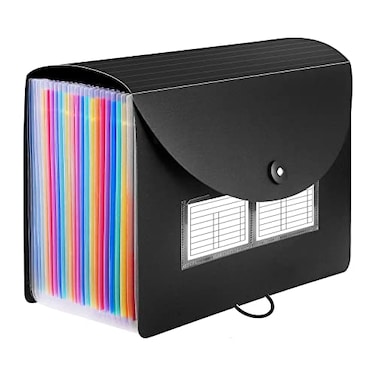 Yepphetco Expanding File Organisers A4 Plastic folders File Organizer with 24 Pockets Accordion Document Organiser for Home Office School