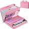 ENGPOW Accordion File OrganizerFireproof Expanding File Folder with Multi Pockets13 Pockets Document Organizer with Handle LabelsPortable Home Travel Safe Storage Folder for Letter A4 FilesPink