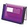 Smead Poly File Wallet with Closure 214 Expansion Flap and Cord Translucent Letter Size Purple 71952