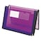 Smead Poly File Wallet with Closure 214 Expansion Flap and Cord Translucent Letter Size Purple 71952
