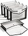 ThinkTex Plastic Expanding File Folder Transparent envelopes with Snap Closure No Dividers Large Capacity Fit LetterA4 Size 5 Packs