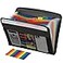 H4D Zippered Accordion File Organizer with Front Mesh Pouch 13 Pocket Expanding File Folder Fit for Documents Letter Size A4 Papers Black