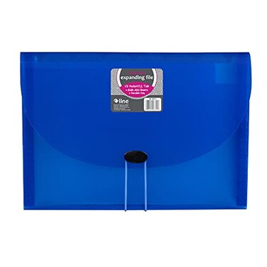 C-Line 13Pocket Biodegradable Expanding File Letter Blue