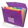 RIEJIN Accordian File Organizer 7 Pocket Expanding File Folder with Labels Plastic Expandable File Folder for Documents Letter Size A4 Papers Purple