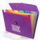 RIEJIN Accordian File Organizer 7 Pocket Expanding File Folder with Labels Plastic Expandable File Folder for Documents Letter Size A4 Papers Purple