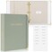 ZICOTO Important Document Organizer Set with Folders Complete Linen Ring Binder Set Safely Stores All Documents Files in One Place Easy to Use Expanding Storage Incl Envelopes Pockets Labels