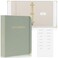 ZICOTO Important Document Organizer Set with Folders Complete Linen Ring Binder Set Safely Stores All Documents Files in One Place Easy to Use Expanding Storage Incl Envelopes Pockets Labels