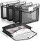Umriox Plastic File Folders 5 Pack A4 Poly Envelope Expanding File Wallet Document Folder with Snap Button Closure Label Pocket Black