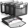Umriox Plastic File Folders 5 Pack A4 Poly Envelope Expanding File Wallet Document Folder with Snap Button Closure Label Pocket Black