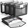 Umriox Plastic File Folders 5 Pack A4 Poly Envelope Expanding File Wallet Document Folder with Snap Button Closure Label Pocket Black