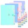SKYDUE Expanding File Folders with 5 Pockets Accordion File Organizer with 32 Labels Portable Document Paper Organizer Filing Folders Letter A4 Size Pack of 4